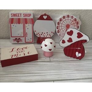 Valentine's Day Heart Party Tiered Tray  Decor lot of 6